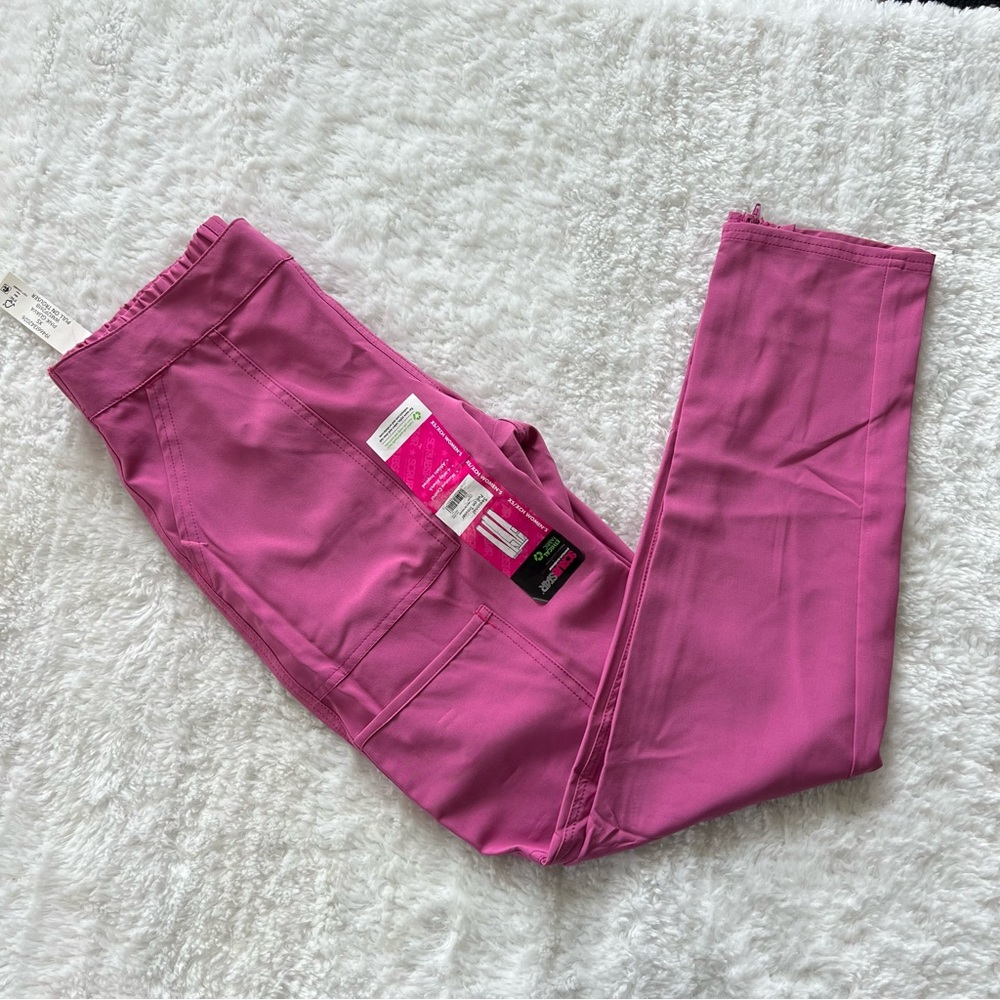 Scrubstar Women's Active Stretch Solid Pull On Pants Pink Guava